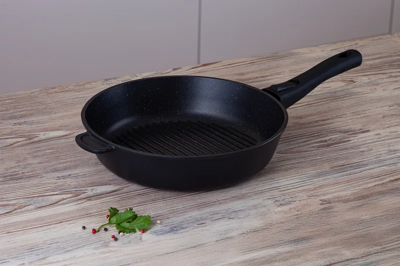 Сковорода-гриль Fissman Cook Pro 28 см со съёмной ручкой и рифлёным дном